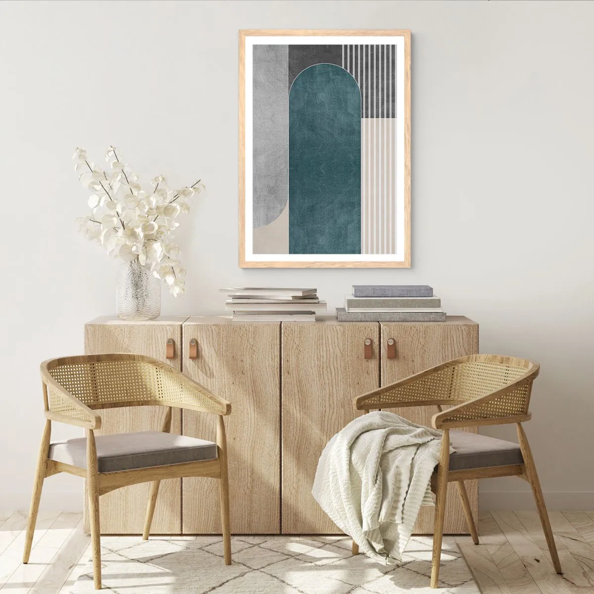 Poster în ramă de stejar deschis - Compoziție de nivel - 61x91 cm