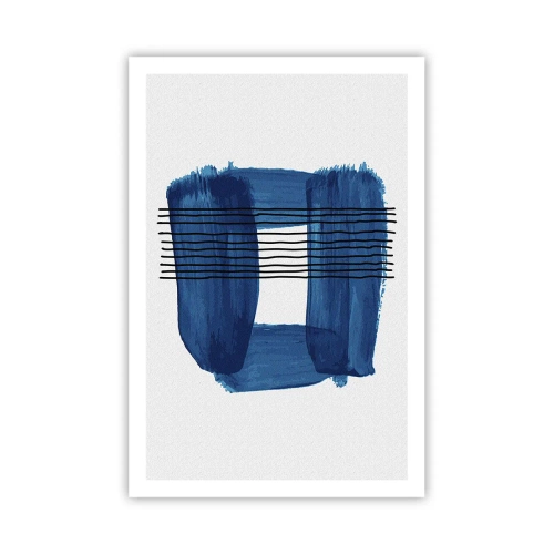 Poster - Compoziție albastru-negru - 61x91 cm