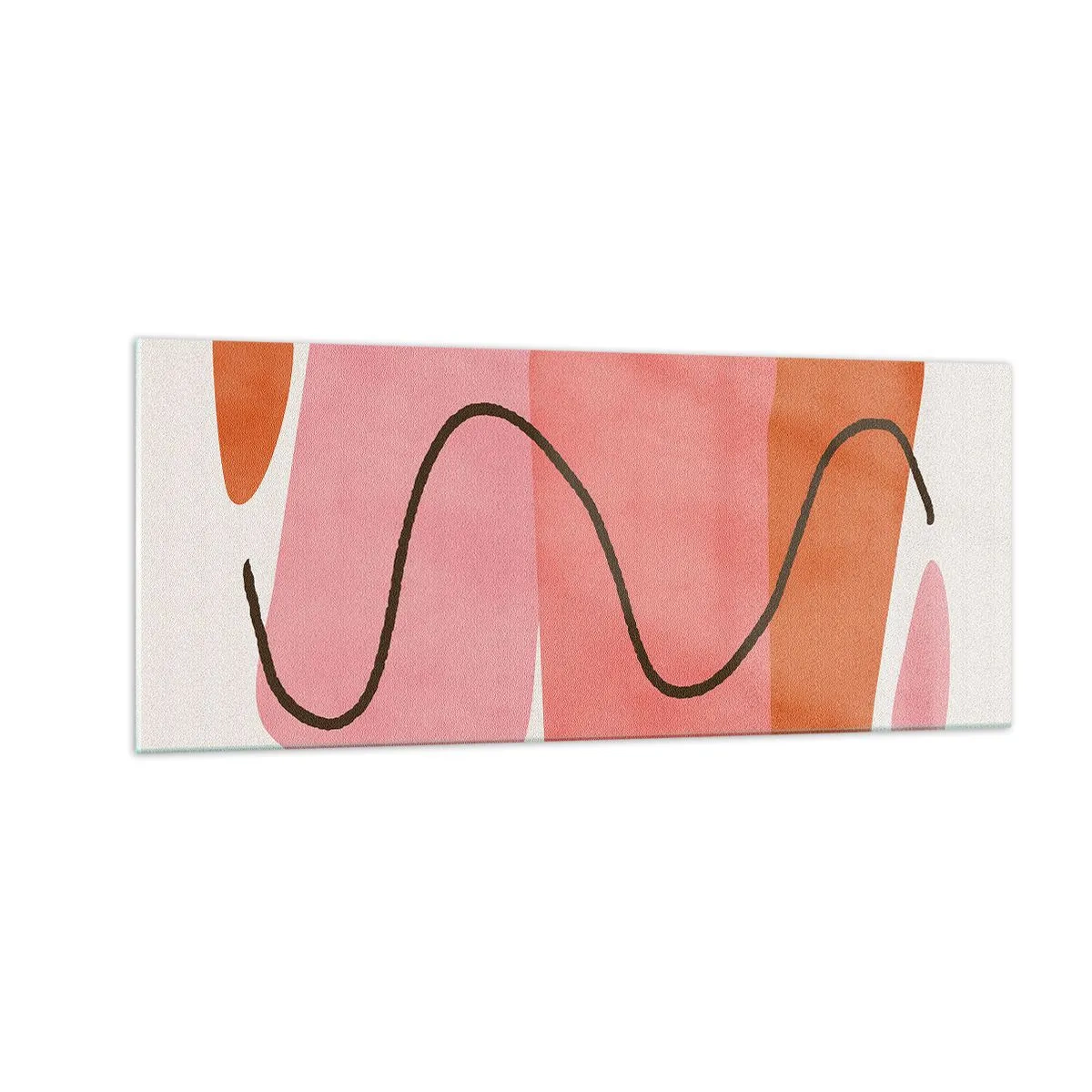 Tablou pe sticlă - Mișcarea blândă a formelor - 100x40 cm