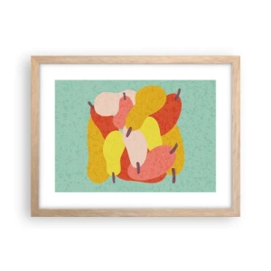 Poster în ramă de stejar deschis - Gustă soarele de vară - 40x30 cm