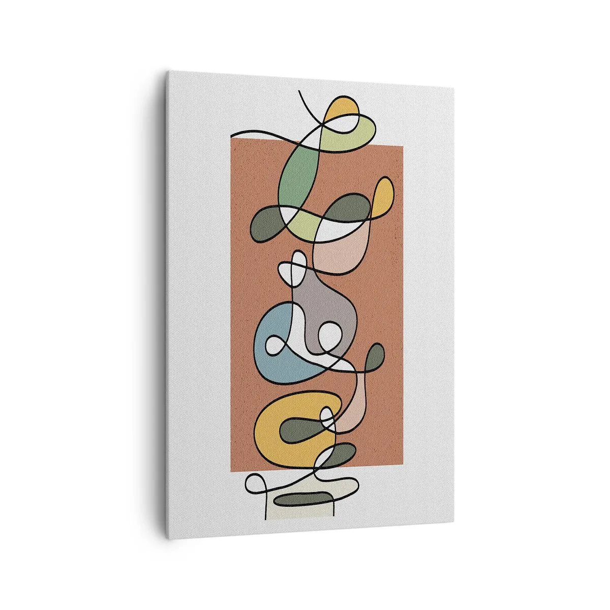 Tablou pe pânză - Abstracție: un dans colorat - 70x100 cm