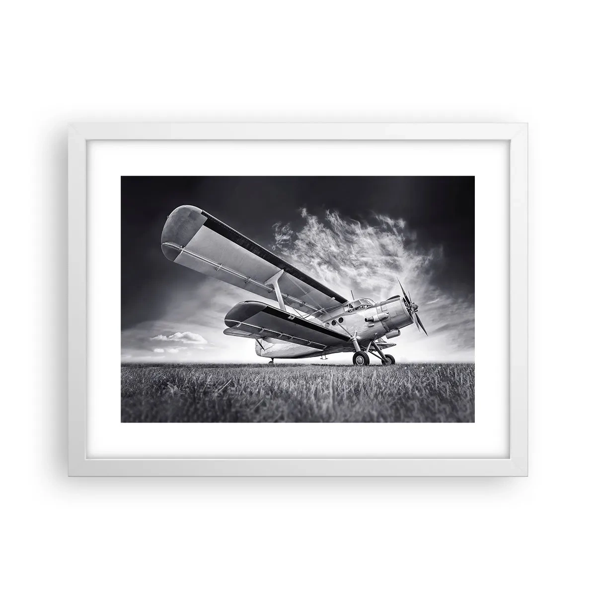 Poster în ramă albă - Rătăcitorul înaripat - 40x30 cm