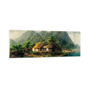 Tablou pe sticlă - Paradisul tropical - 90x30 cm