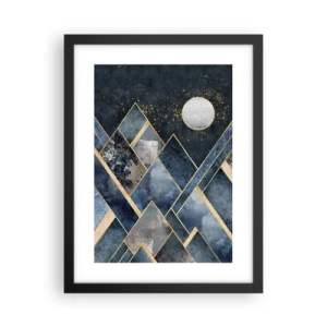 Poster în ramă neagră - Peisaj geometric - 30x40 cm