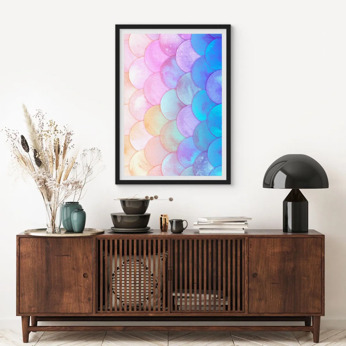 Poster în ramă neagră - Coajă de perlă - 61x91 cm