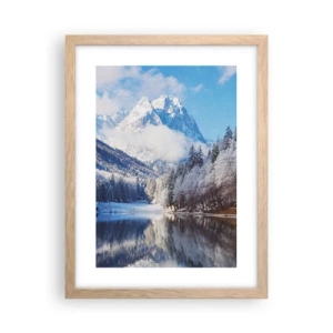 Poster în ramă de stejar deschis - Veghe de zăpadă - 30x40 cm