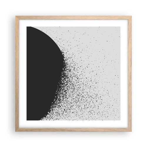 Poster în ramă de stejar deschis - Mișcarea particulelor - 50x50 cm