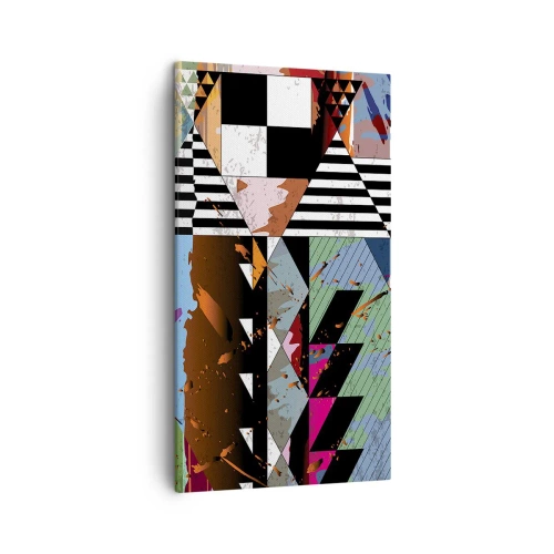 Tablou pe pânză - Geometric și organic - 45x80 cm
