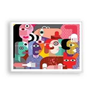 Poster în ramă albă - Am venit de la domnul Picasso - 100x70 cm