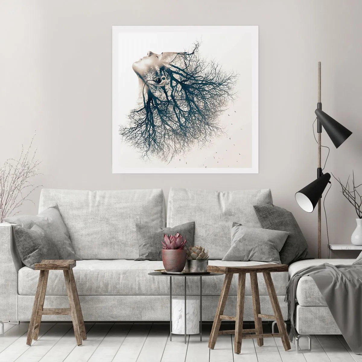 Poster - Ascultând șoapta copacului - 60x60 cm