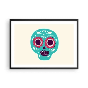 Poster în ramă neagră - Viața - distracție până la moarte - 70x50 cm