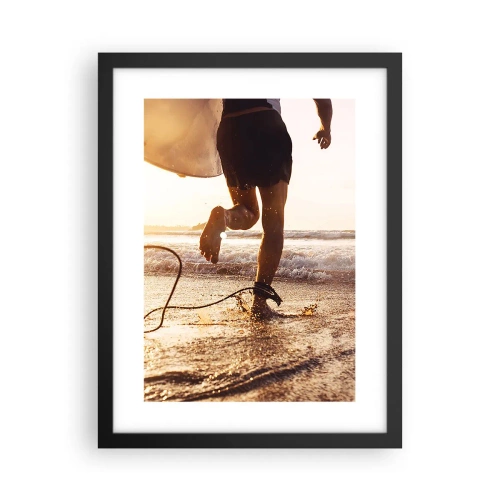 Poster în ramă neagră - Pentru a întâmpina valul - 30x40 cm