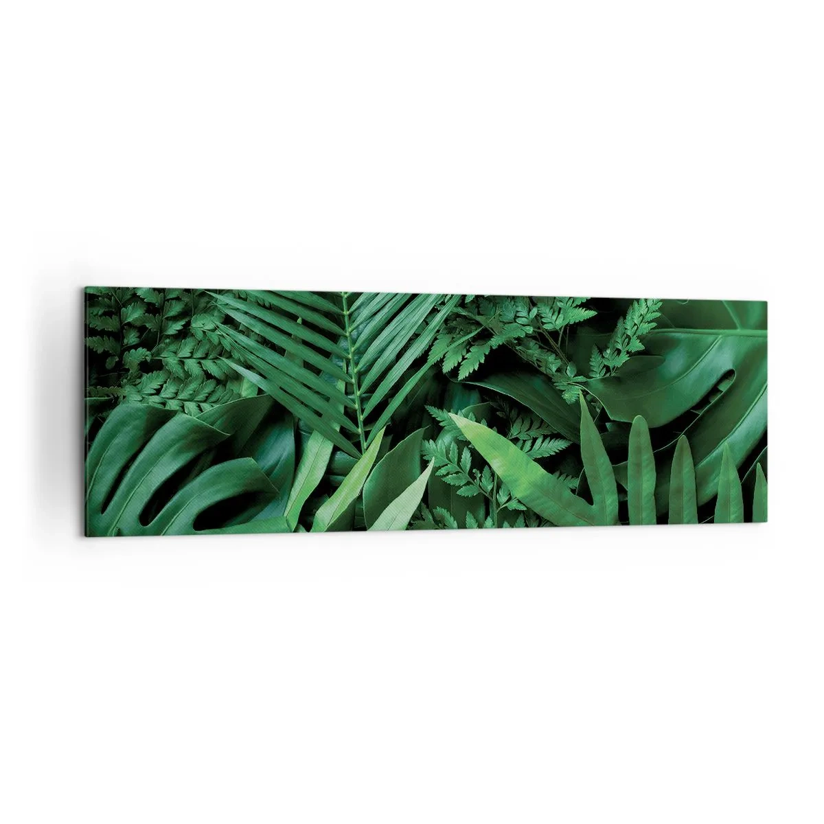 Tablou pe pânză - Înfășurate în verde - 160x50 cm