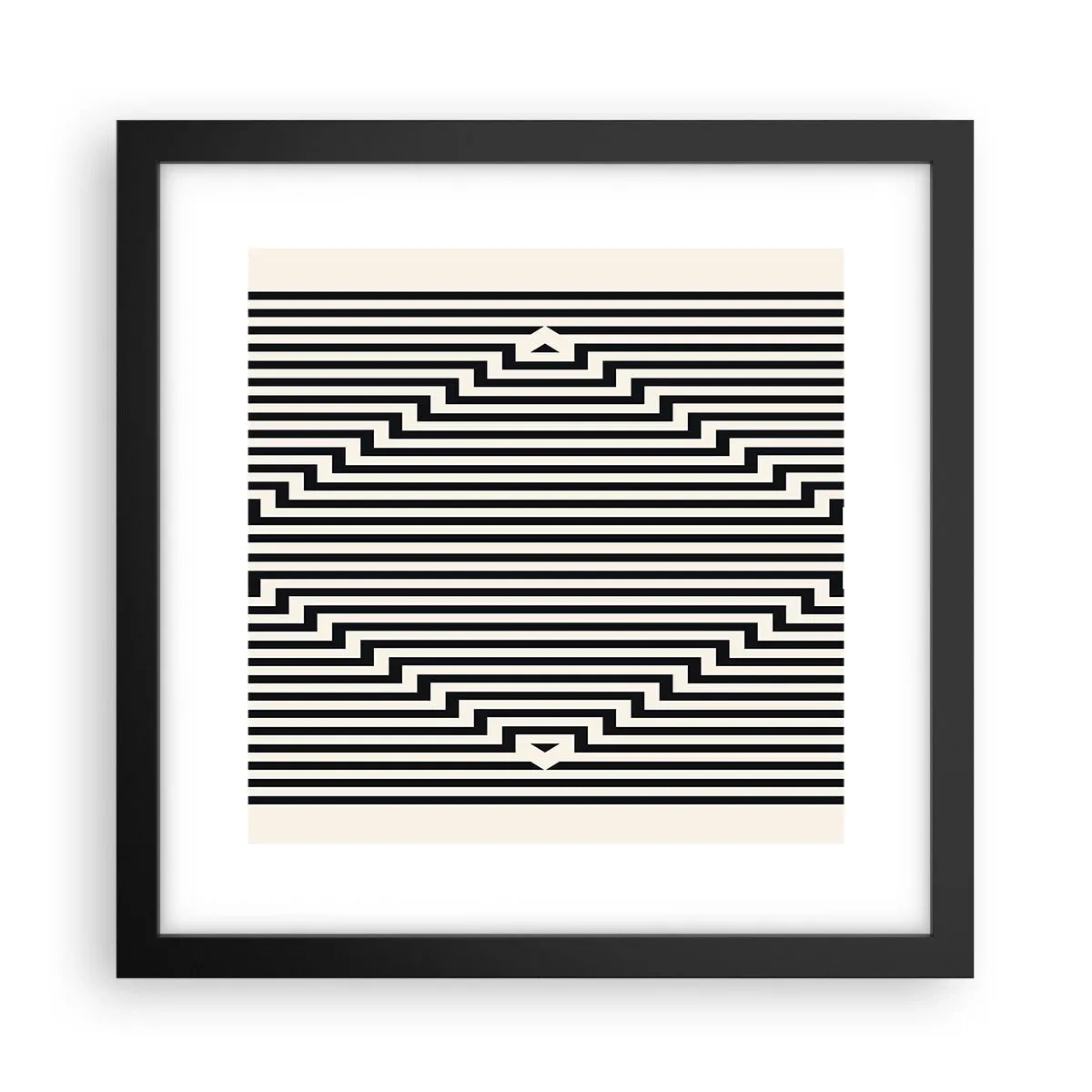 Poster în ramă neagră - Iluzie geometrică - 30x30 cm