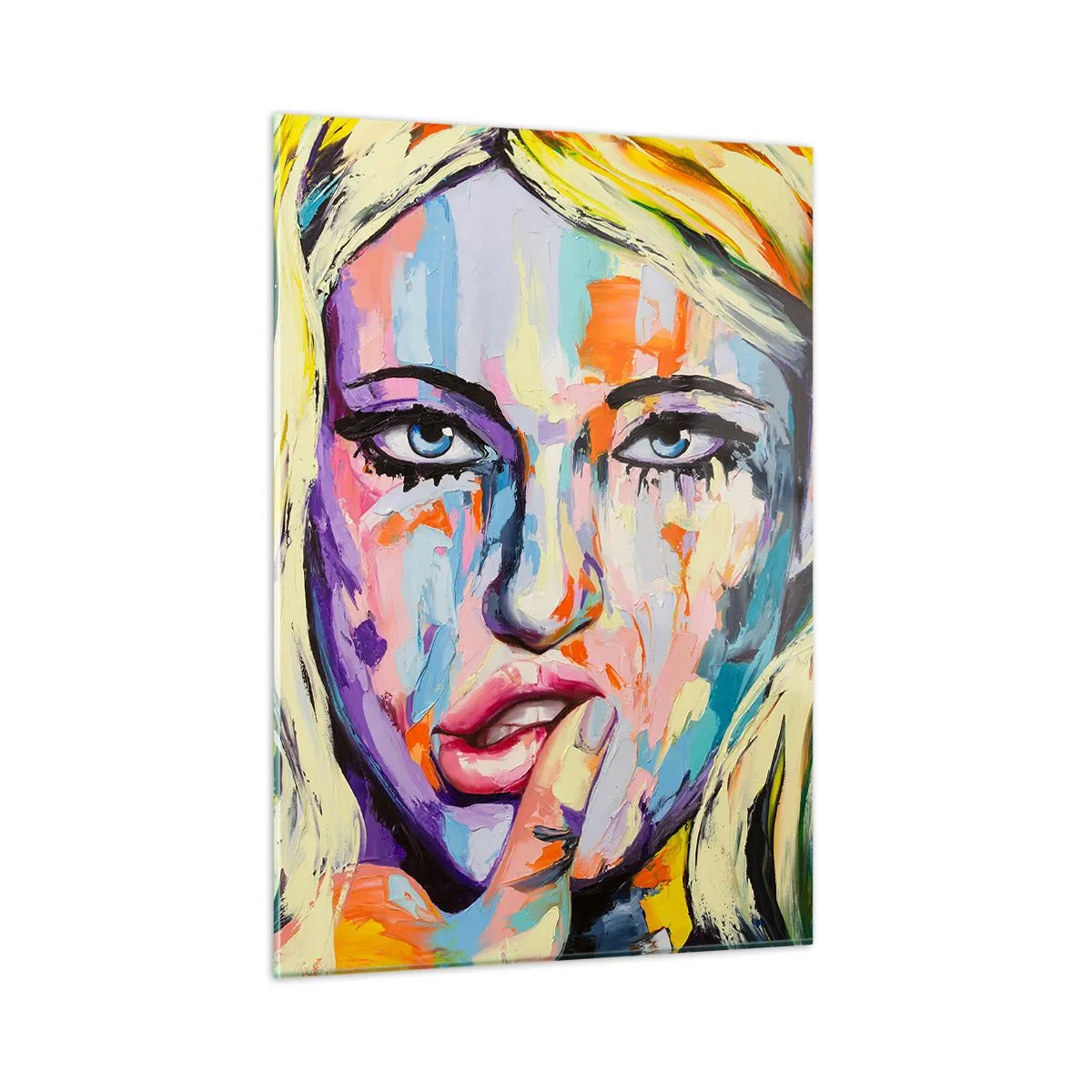 Tablou pe sticlă - Privește-o drept în ochi - 50x70 cm