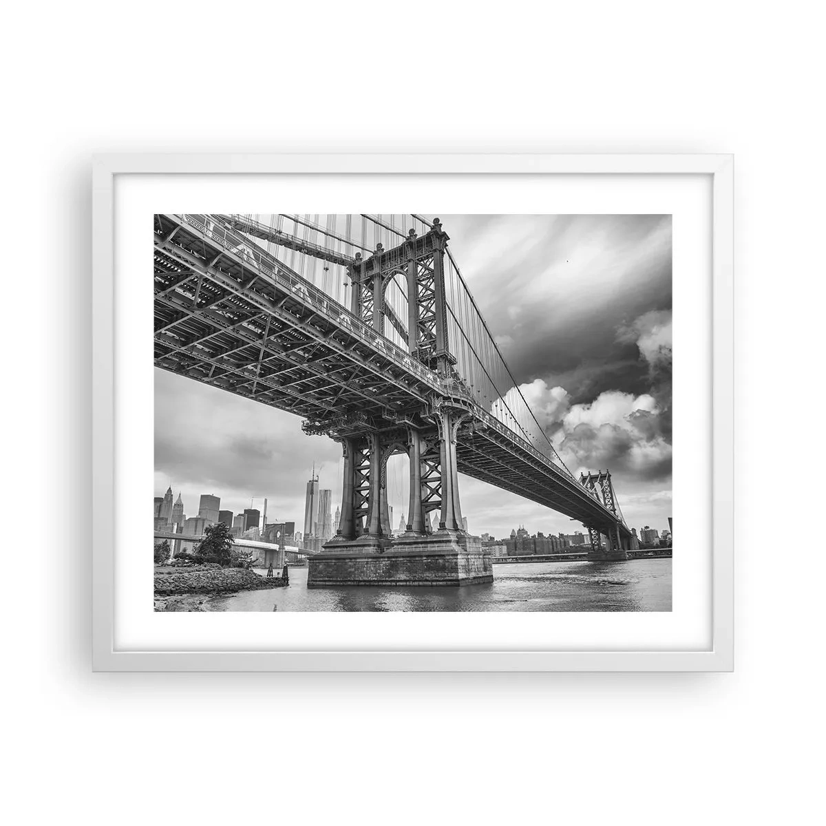 Poster în ramă albă - Spre inima orașului - 50x40 cm