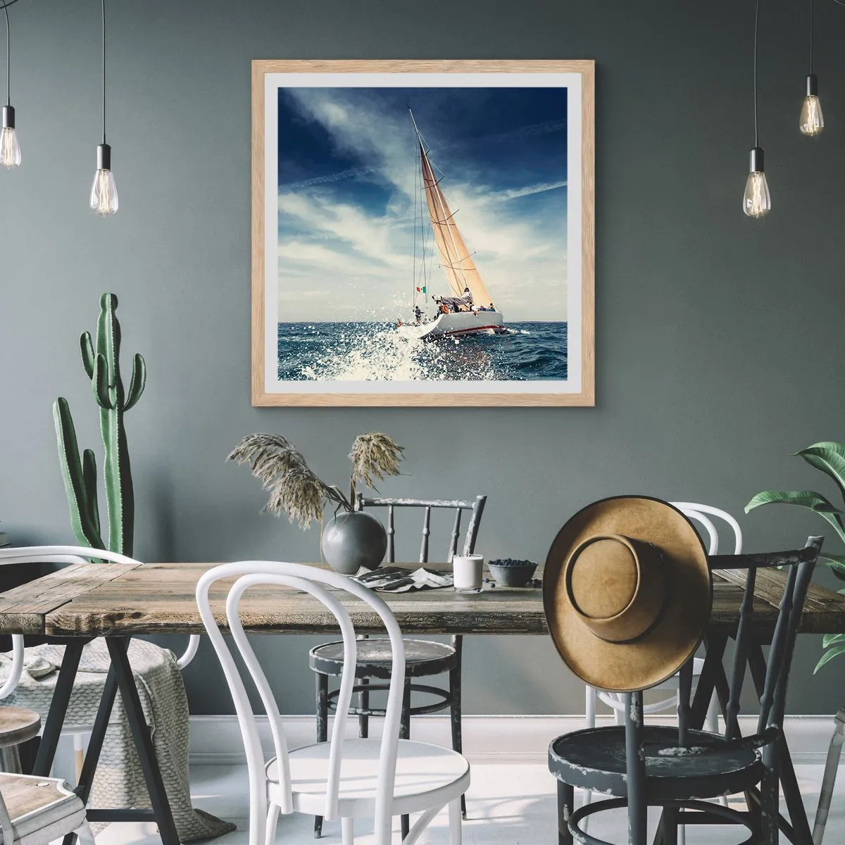 Poster în ramă de stejar deschis - Nu ne vor prinde din urmă! - 30x30 cm