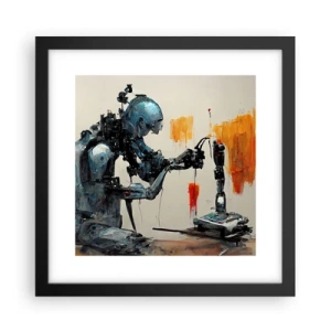 Poster în ramă neagră - Vine ziua de mâine..... - 30x30 cm