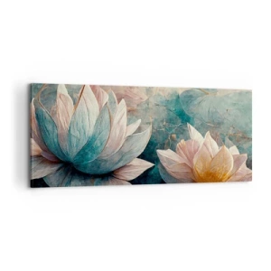 Tablou pe pânză - Stele de lac - 100x40 cm