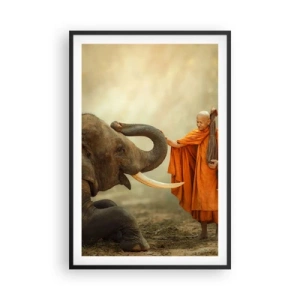 Poster în ramă neagră - Întâlnire în călătorie - 61x91 cm