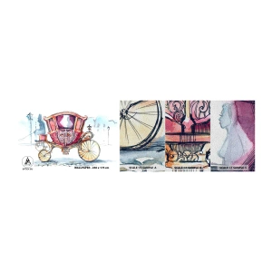 Mostră tapet Premium Sand - Pentru nuntă sau pentru bal? - Pentru copii, Transport, excursie - 100x30 cm