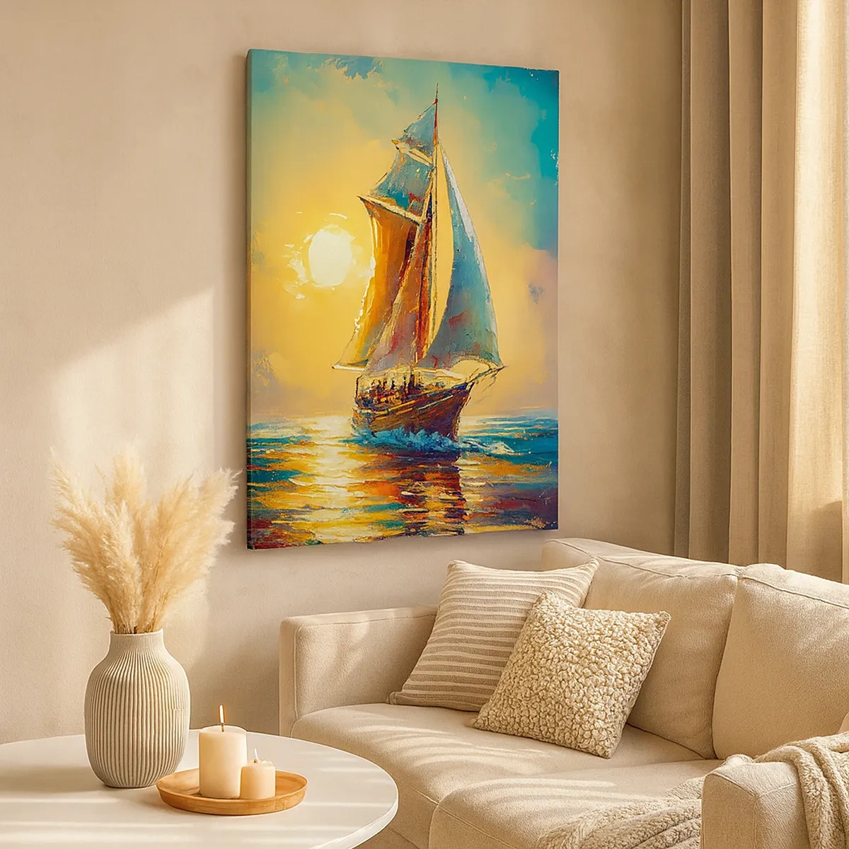 Tablou pe pânză - Pânzele umflate de vânt - 50x70 cm