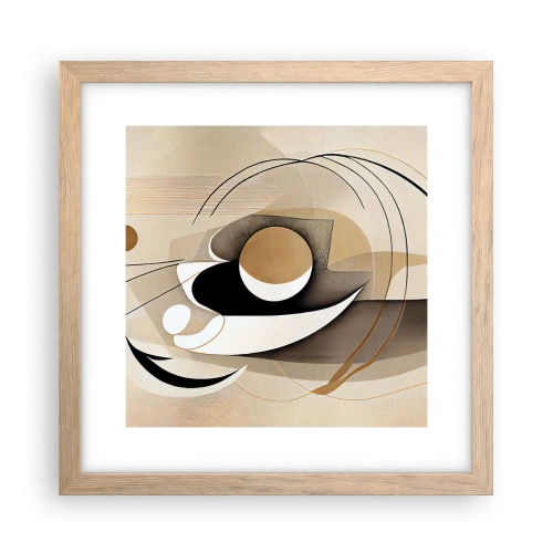 Poster în ramă de stejar deschis - Compoziție - nucleu - 30x30 cm
