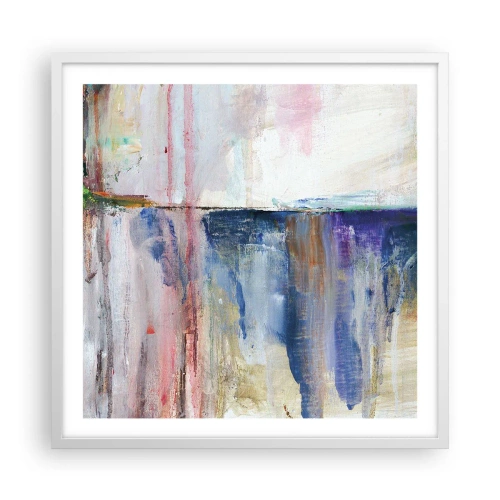 Poster în ramă albă - Impresii și asociații colorate - 60x60 cm