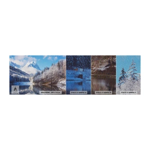 Mostră tapet Premium Sand - Veghe de zăpadă - Iarnă, Peisaj, Munţi - 100x30 cm