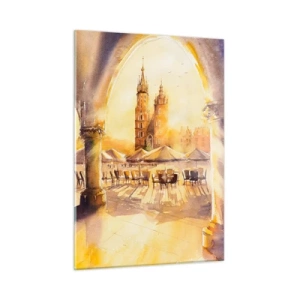 Tablou pe sticlă - Răsărit în Cracovia - 50x70 cm