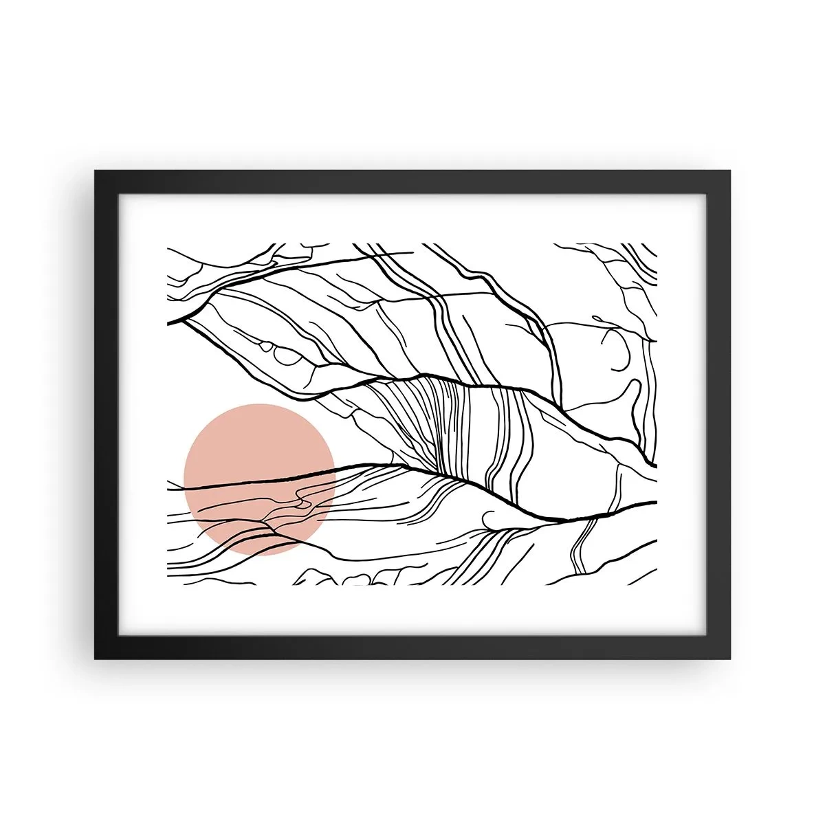 Poster în ramă neagră - Într-o rețea de crengi - 40x30 cm