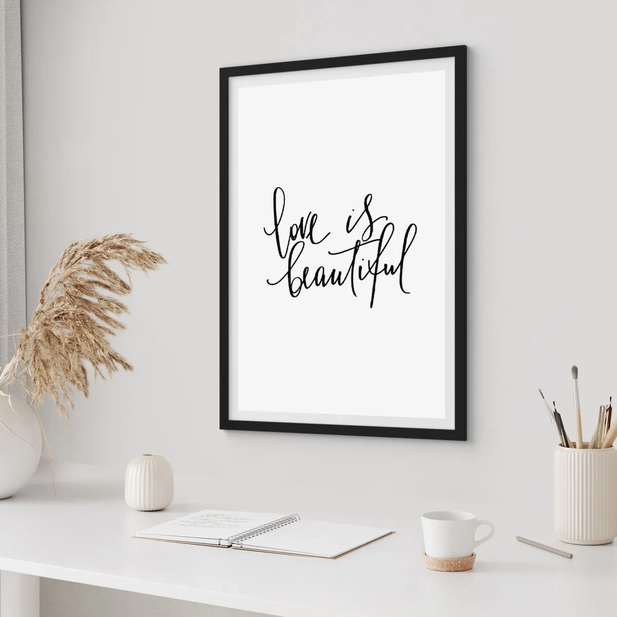 Poster în ramă neagră - Citiți și repetați - 61x91 cm