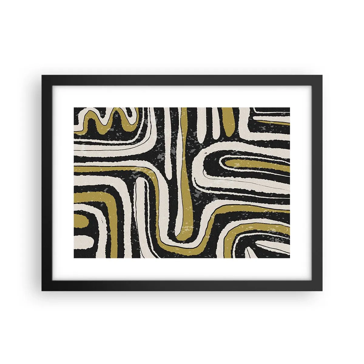 Poster în ramă neagră - Compoziție: pasaje și alei - 40x30 cm