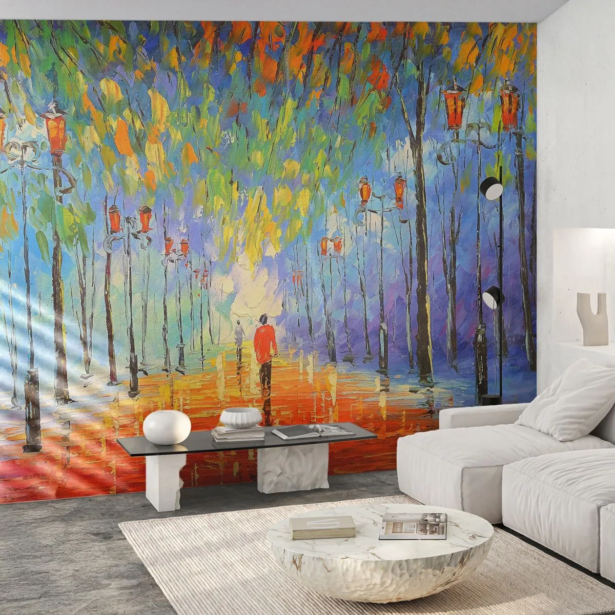 Tapet Standard Eco - Cântecul de noapte al ploii - Park Avenue, Peisaj, Copaci - 400x280 cm