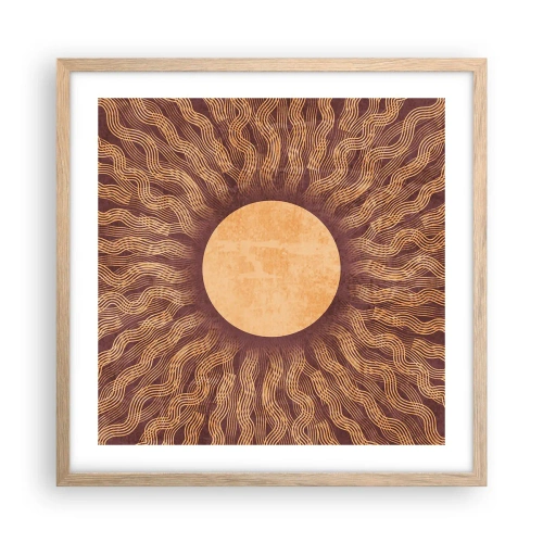 Poster în ramă de stejar deschis - Icoana soarelui - 50x50 cm