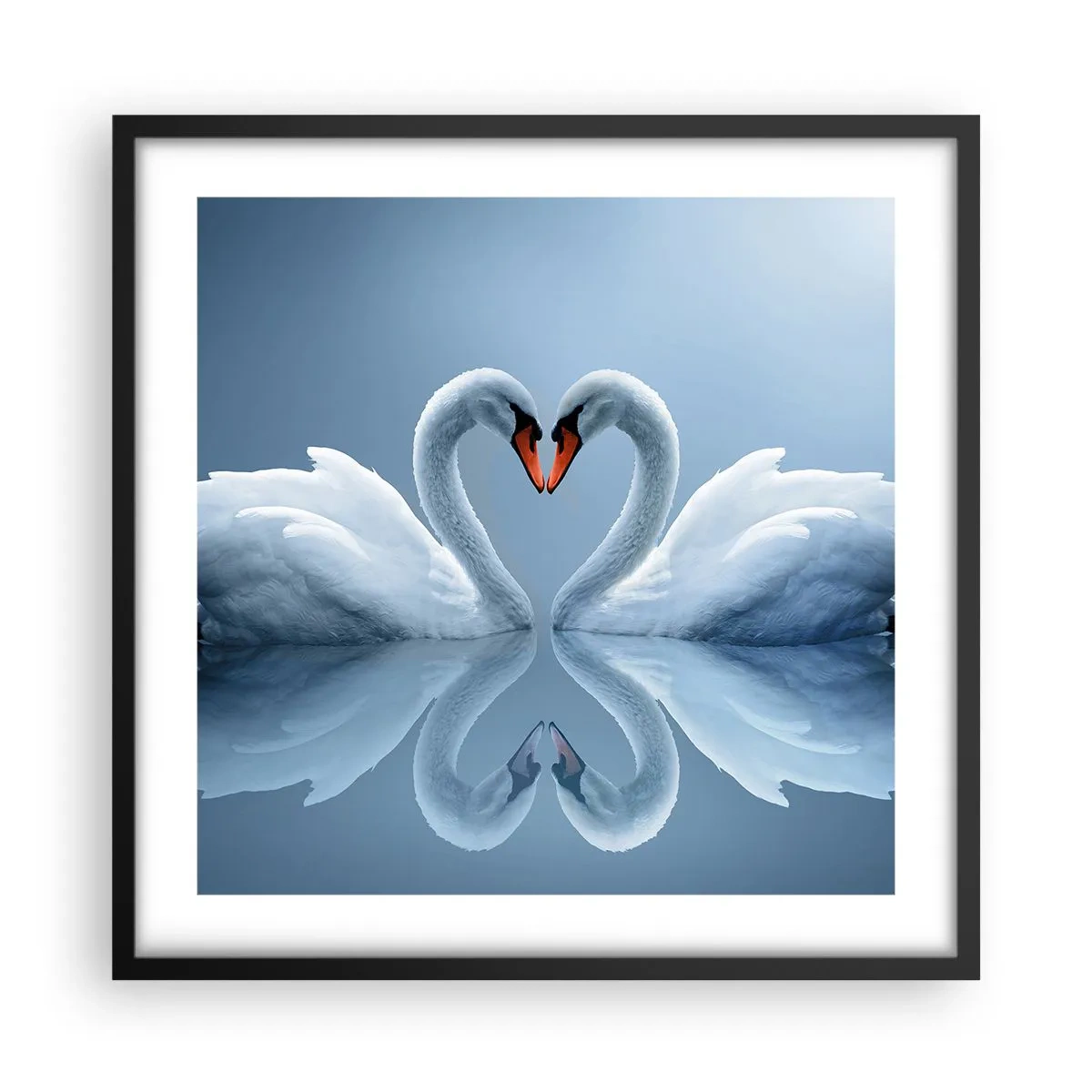 Poster în ramă neagră - Timp pentru dragoste - 50x50 cm