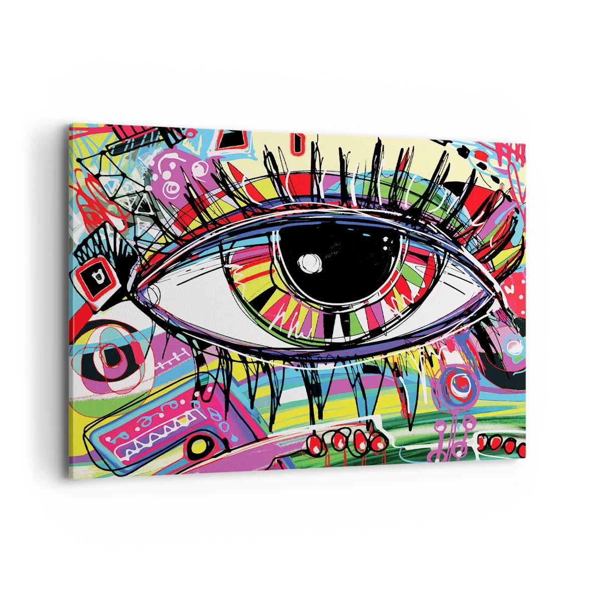 Tablou pe pânză - Un ochi colorat - un suflet colorat - 120x80 cm