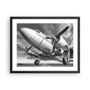 Poster în ramă neagră - Întotdeauna gata de zbor - 50x40 cm