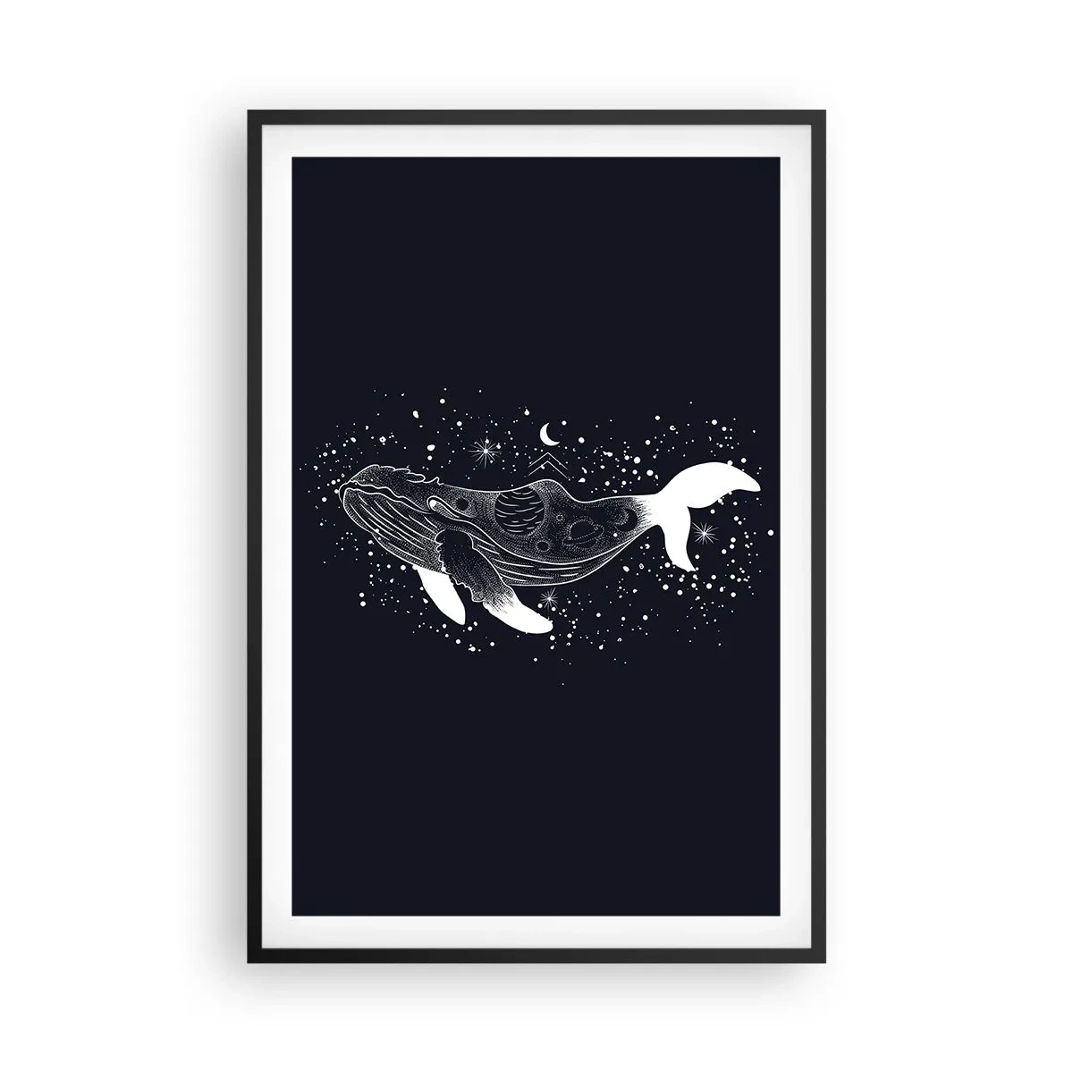 Poster în ramă neagră - În oceanul universului - 61x91 cm
