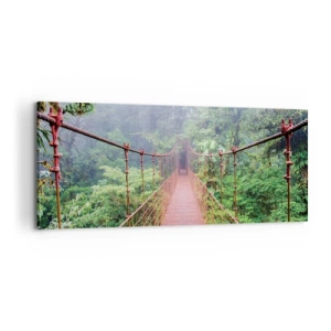 Tablou pe pânză - Suspendat deasupra coroanelor arborilor - 100x40 cm