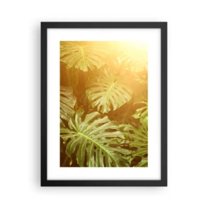 Poster în ramă neagră - Poftiți în verde - 30x40 cm