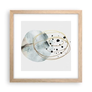 Poster în ramă de stejar deschis - În îmbrățișarea spațiului - 30x30 cm