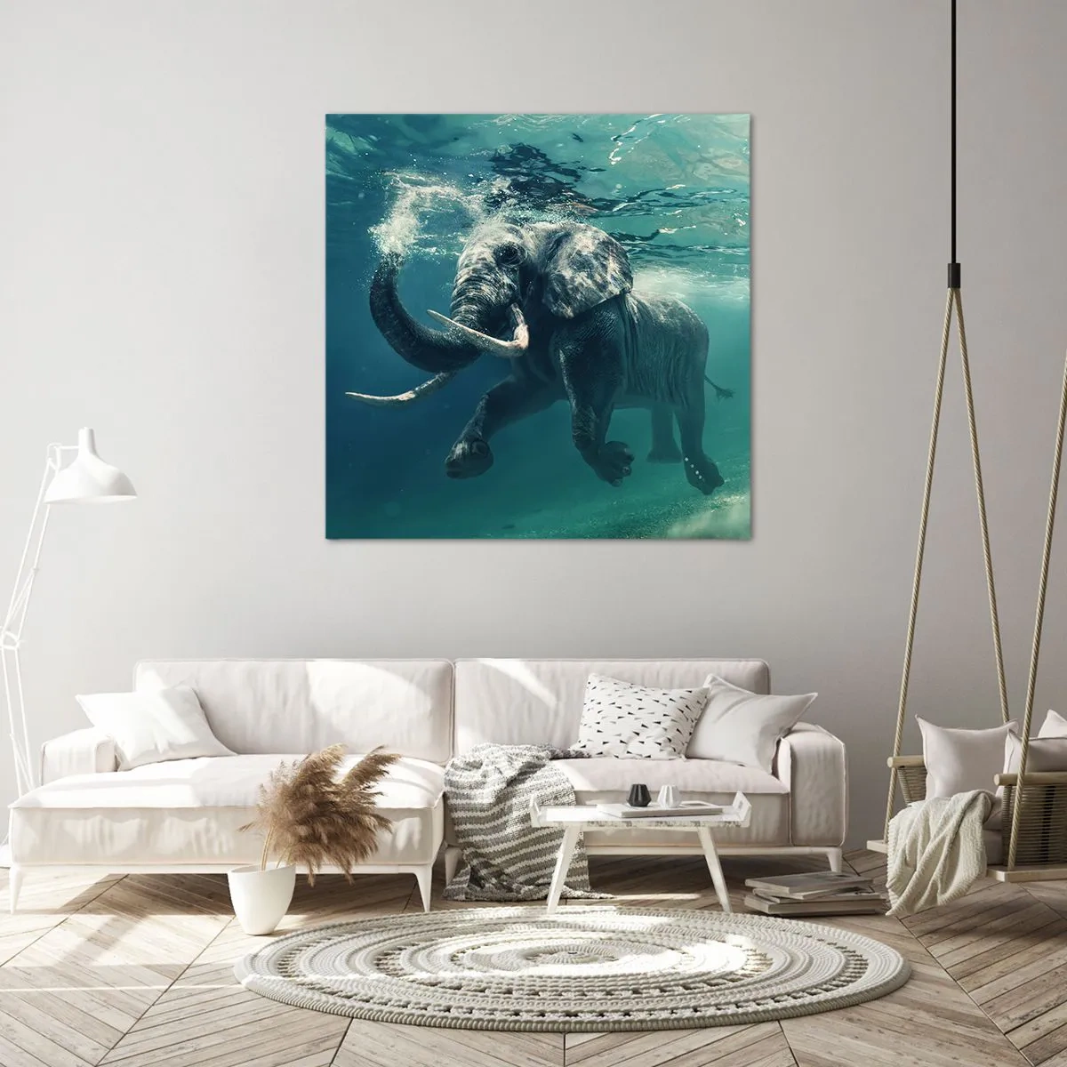 Tablou pe pânză - Tuturor le place să înoate - 50x50 cm