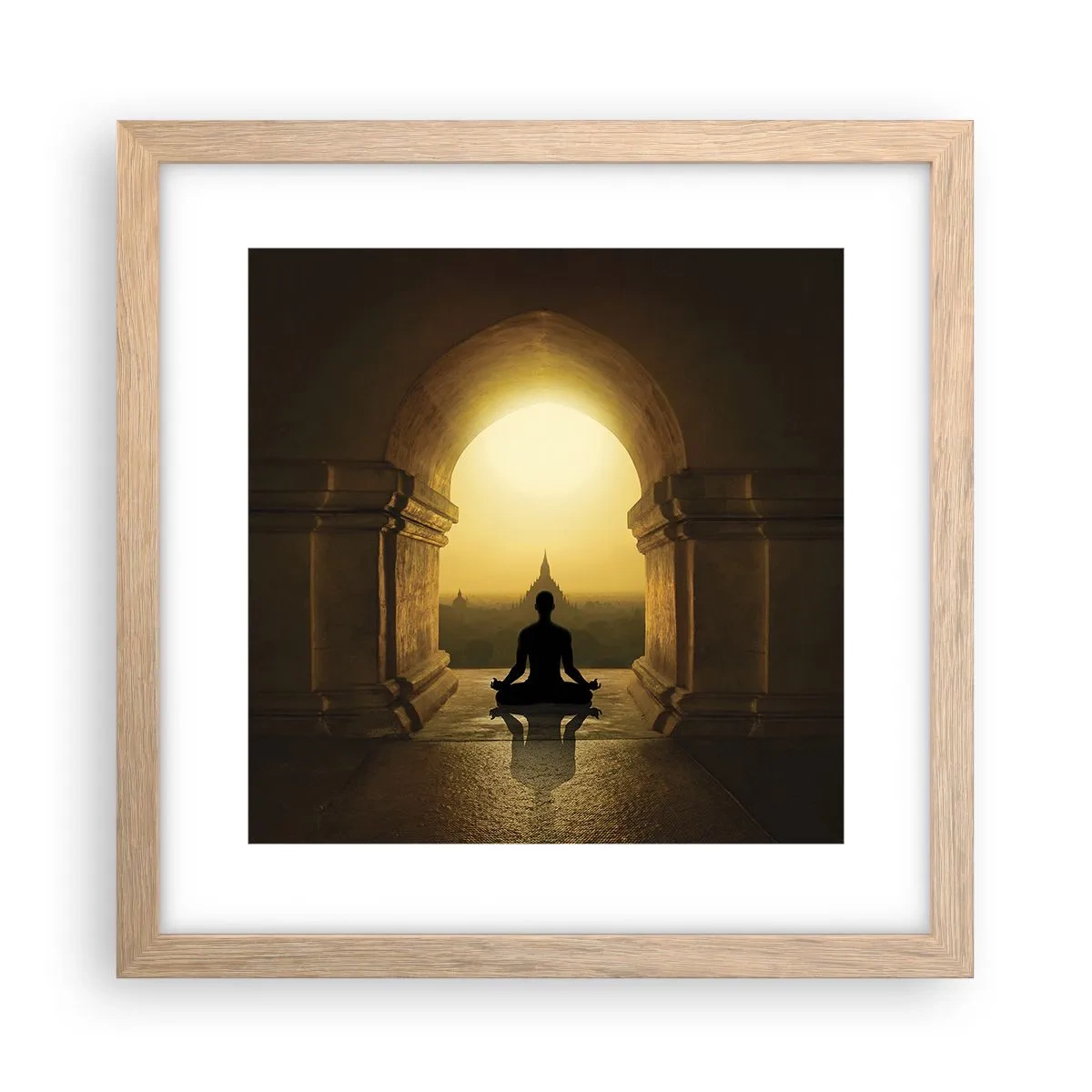 Poster în ramă de stejar deschis - Armonie completă - 30x30 cm