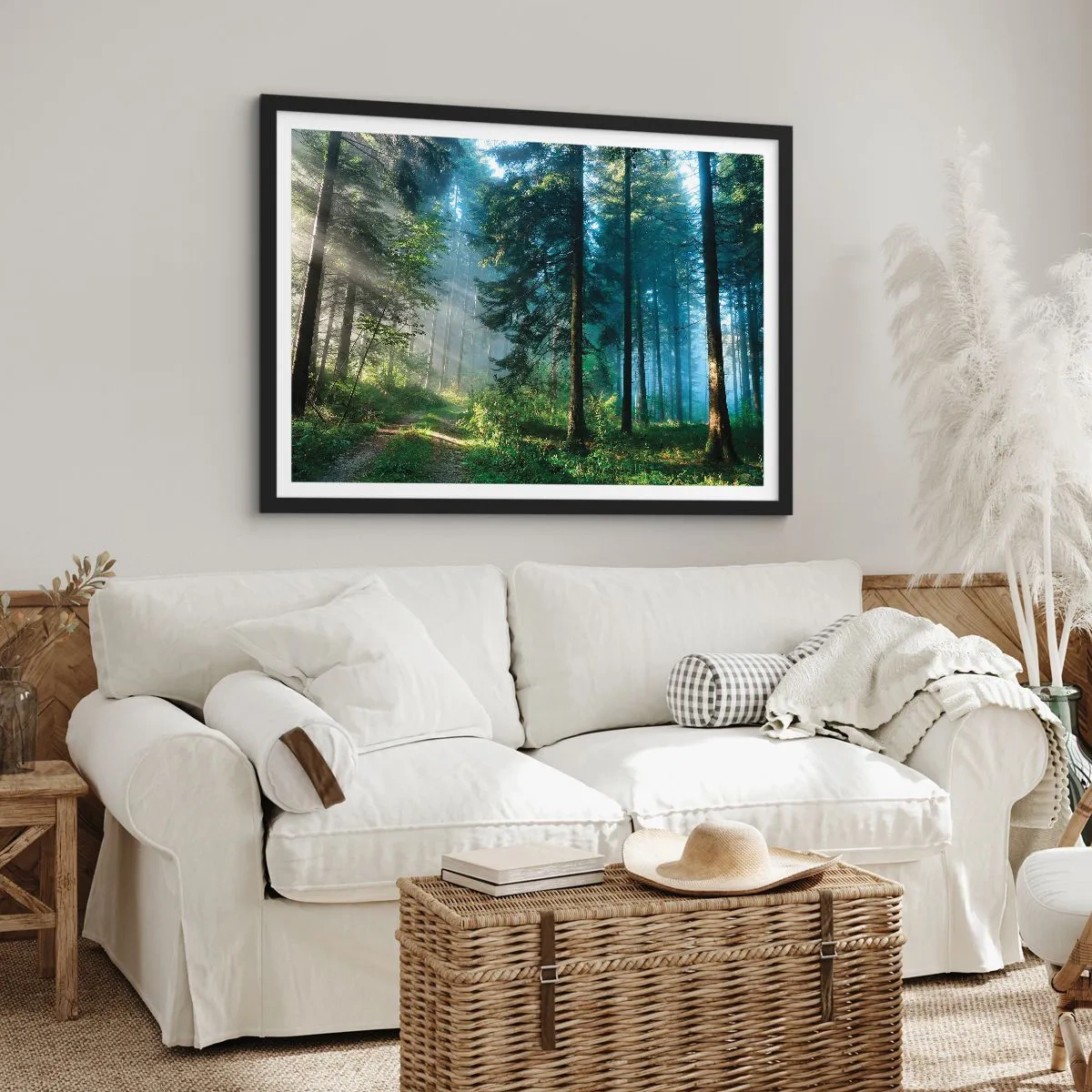 Poster în ramă neagră - Strălucirea de dimineață - 40x30 cm