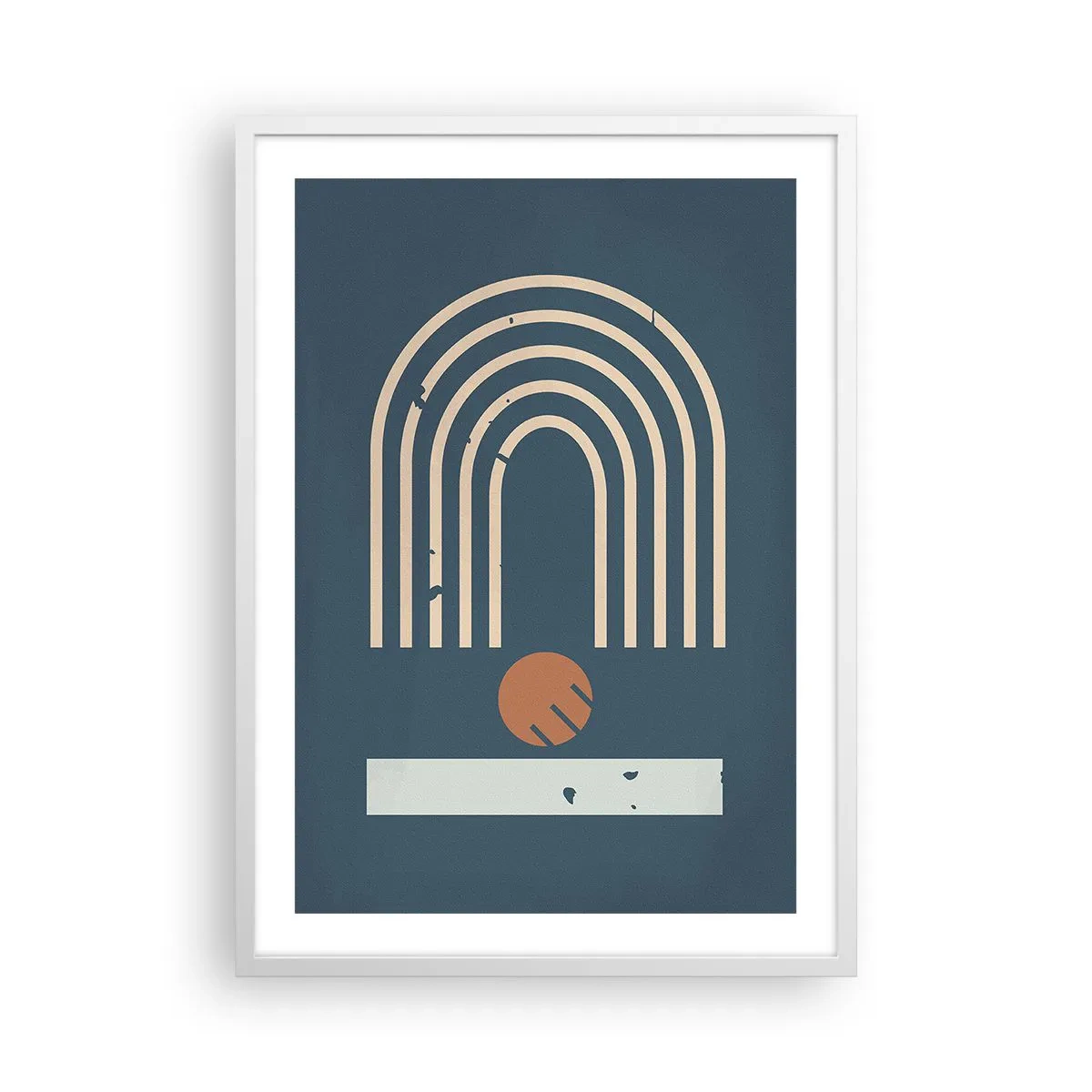 Poster în ramă albă - Geometrie în funcție de rodie - 50x70 cm