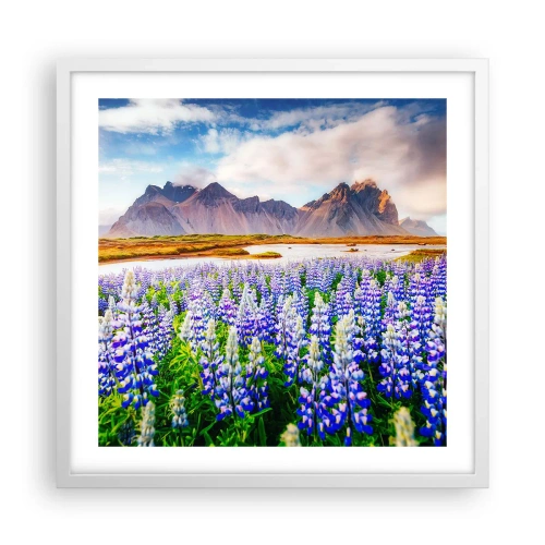 Poster în ramă albă - Putere și severitate alături de blândețe - 50x50 cm