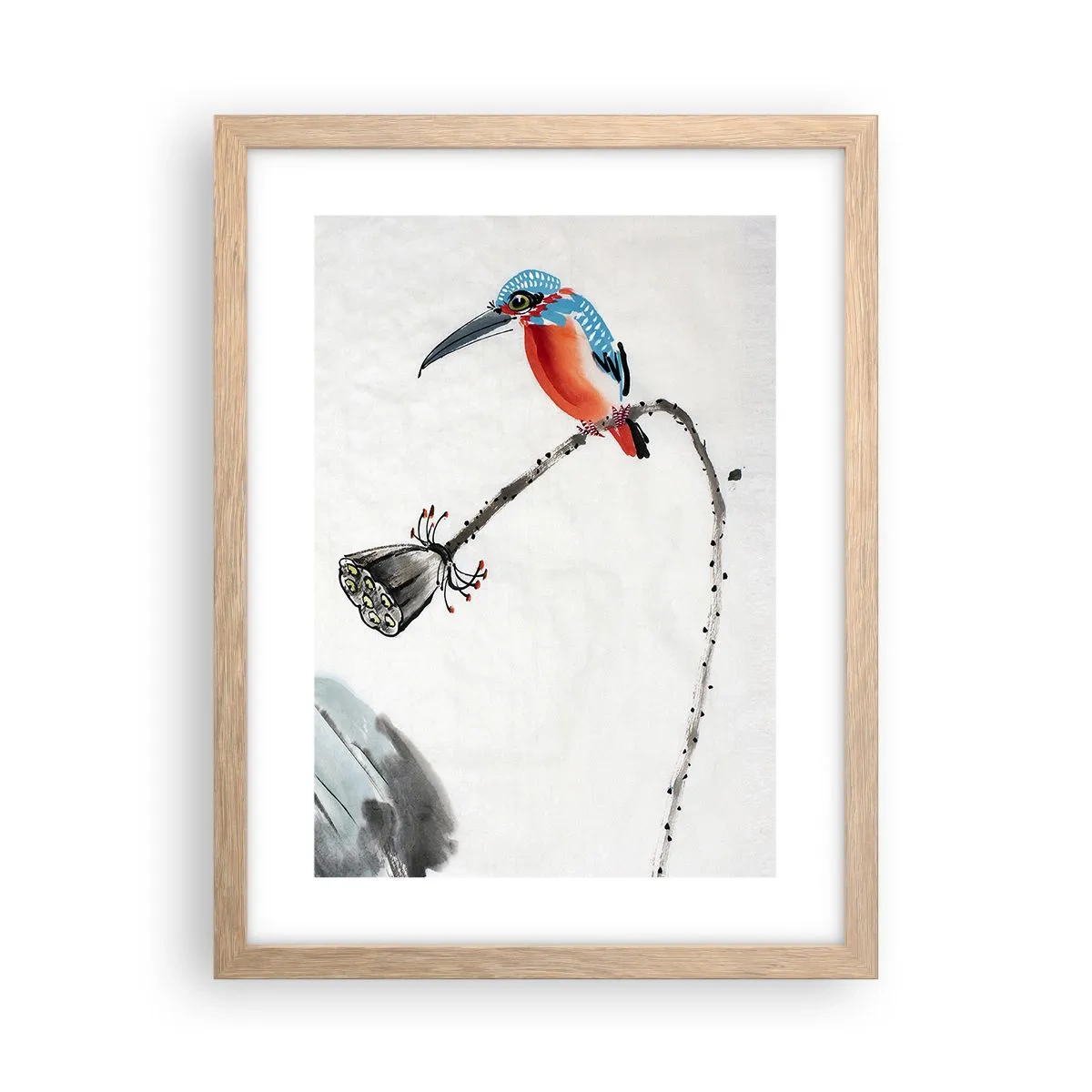 Poster în ramă de stejar deschis - Viața de pajiște - 30x40 cm