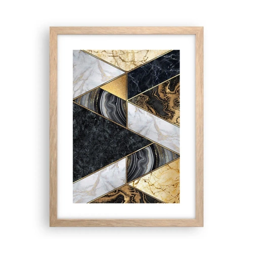 Poster în ramă de stejar deschis - Piatră cu piatră - 30x40 cm