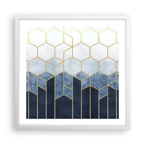 Poster în ramă albă - Compoziție în ritm sincopat - 50x50 cm